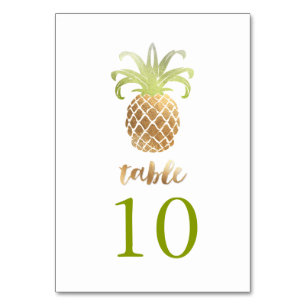 PixDezines Faux Gold Pineapples/Table Cards