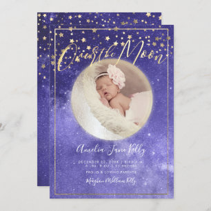 PixDezines Faux Gold+Silver, Over the Moon Invitation