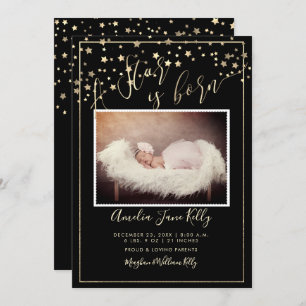 PixDezines Faux Gold Stars, A Star is Born Invitation