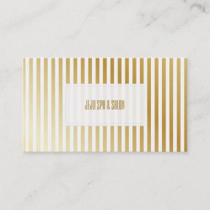 PixDezines faux gold stripes Business Card