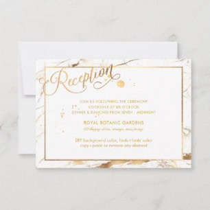 PixDezines Faux Gold Veins Marble Reception