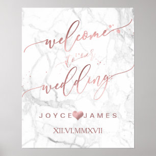 PixDezines FAUX ROSE GOLD CALLIGRAPHY/WELCOME Poster