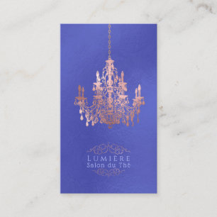 PixDezines Faux Rose Gold chandelier/DIY Bckground Business Card