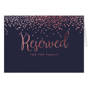 PixDezines Faux Rose Gold Confetti/Reserved Table