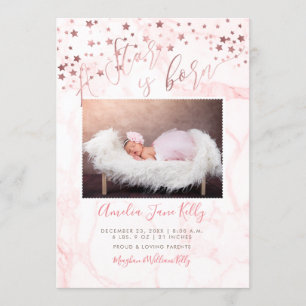 PixDezines Faux Rose Gold Stars, A Star is Born Invitation