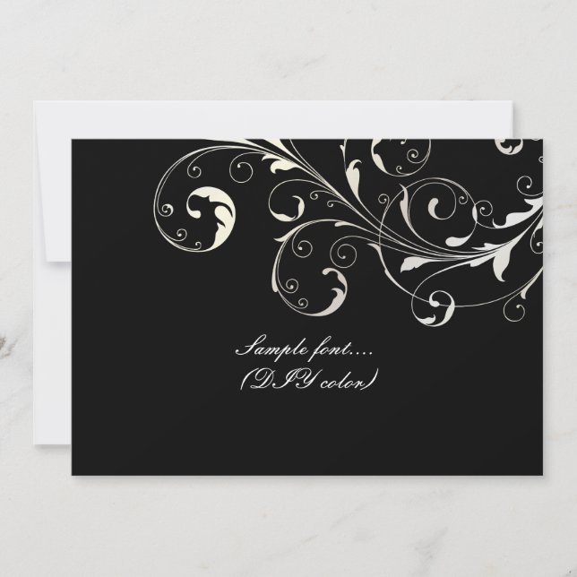 PixDezines filigree swirls/diy background colour Invitation (Front)
