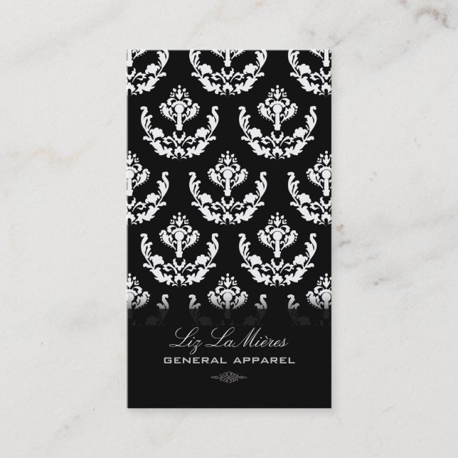 PixDezines firenze damask/diy background colour Business Card (Front)