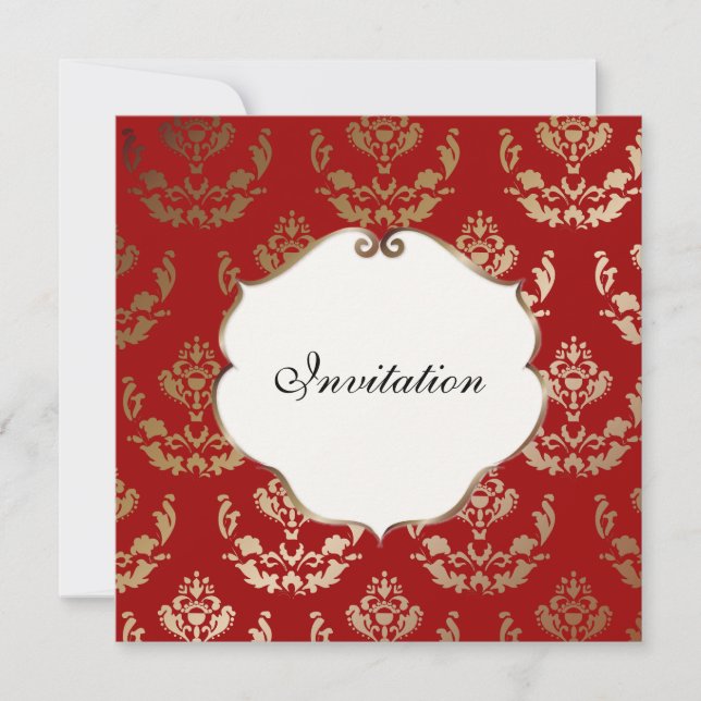 PixDezines Firenze Damask Invitation (Front)