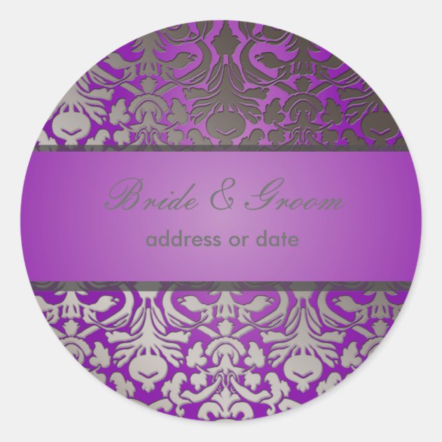 PixDezines Flora Damask Classic Round Sticker (Front)