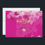 PixDezines Floral Watercolor Bat Mitzvah Invitation<br><div class="desc">PixDezines Bat Mitzvah floral digital watercolor of dark pink cherry blossoms with rose gold star of david. DIY for any event. DIY background.. our dynamic design allows you to edit all elements. Click "customise it" button to edit images, rotate and add text / monogram. To view more of our floral,...</div>