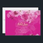 PixDezines Floral Watercolor Bat Mitzvah Invitation<br><div class="desc">PixDezines Bat Mitzvah floral digital watercolor of dark pink cherry blossoms with rose gold star of david. DIY for any event. DIY background.. our dynamic design allows you to edit all elements. See "Edit using Design Tool" link below to edit all elements. Please remove all unused layers. Certain elements need...</div>
