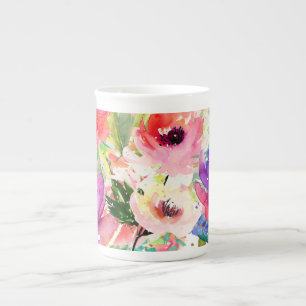 PixDezines Floral/Watercolor/Spring Bouquet Bone China Mug