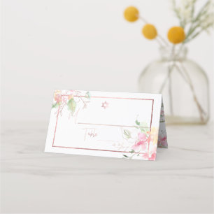 PixDezines Floral Watercolor Sweetpeas Place Card