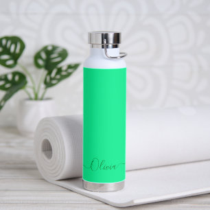PixDezines Fluorescent Teal Green DIY Colour Water Bottle