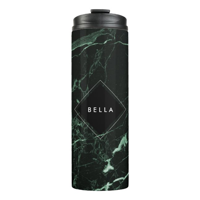 PixDezines FOREST GREEN MARBLE Thermal Tumbler (Front)