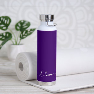 PixDezines French Lavender Purple DIY Colour Water Bottle