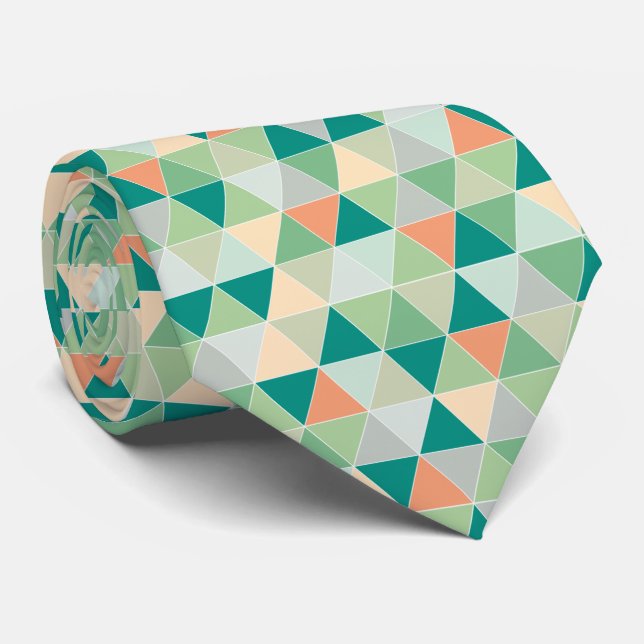 PixDezines geometric/adjustable triangles Tie (Rolled)