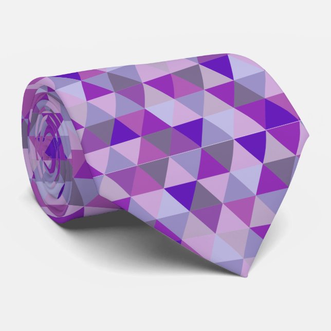 PixDezines geometric/adjustable triangles Tie (Rolled)