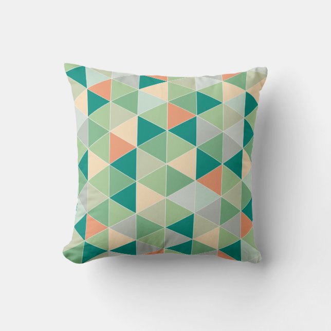 PixDezines geometric/neon colours Cushion (Front)
