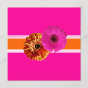 PixDezines Gerber, orage+passion pink/diy colours Invitation