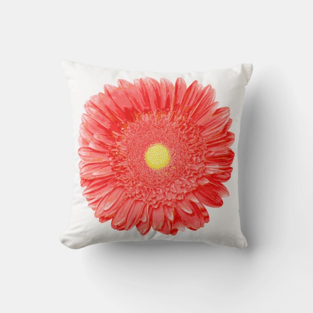 PixDezines gerbera daisies/diy background Cushion (Front)
