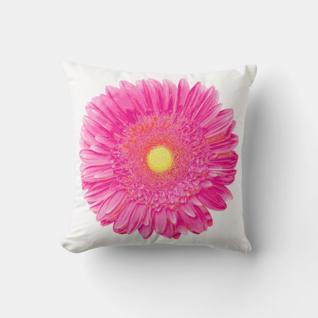 PixDezines gerbera daisies/diy background Cushion (Front)