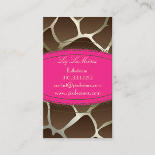 PixDezines Giraffe Print, Brown Business Card