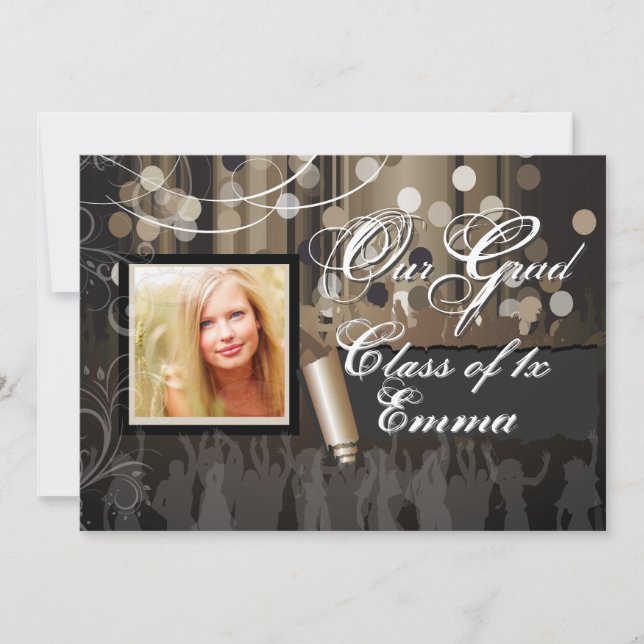 PixDezines Graduation/Dance Hall/cigar Invitation (Front)