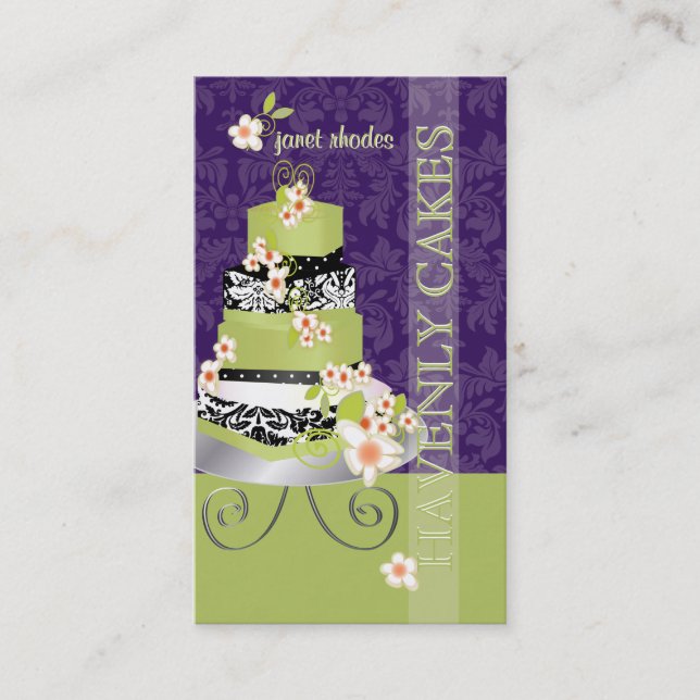 PixDezines green tea fondant cake/diy colour Business Card (Front)