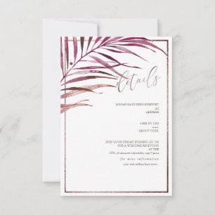 PixDezines Greenery Palm Fronds Details RSVP Card