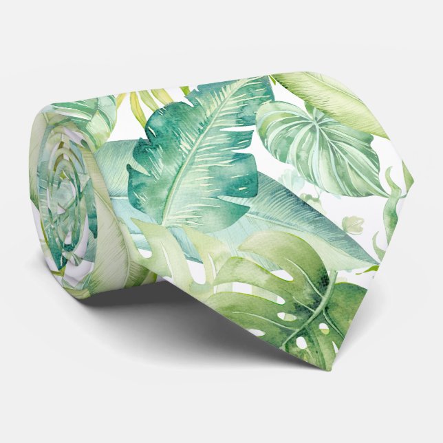 PixDezines Greenery Tropical Foliage Tie (Rolled)
