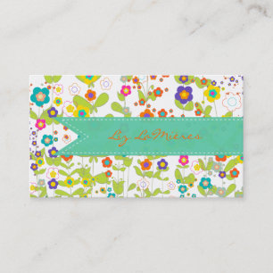 PixDezines groovy daisiediy background Business Card