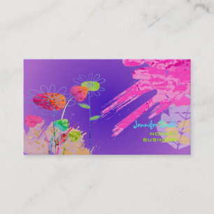 PixDezines Grunge Floral ♥♥♥♥ Business Card