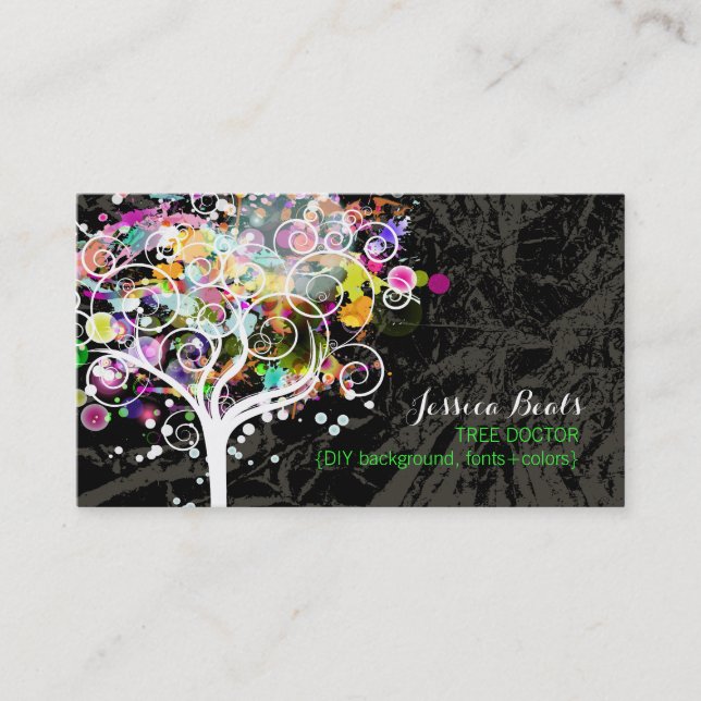 PixDezines Grunge Tree Trimmers ♥♥♥ Business Card (Front)
