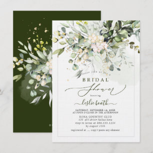 PixDezines Gum Eucalyptus Bridal Shower Invitation