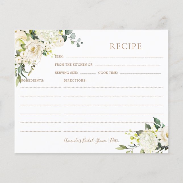 PixDezines H2 Alabaster Roses Recipe Card (Front)