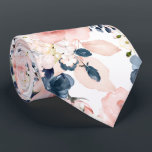 PixDezines H2 Blush Navy Roses DIY Background Tie<br><div class="desc">PixDezines floral watercolor neck tie,  dusty blush roses and navy blue accented with blush hydrangea.  Most of our designs are DIY background colour.

 Copyright © 2011-2022 PixDezines™.</div>