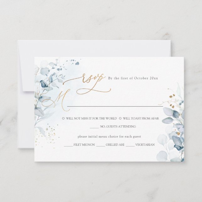 PixDezines H2 Dusty Blue Eucalyptus RSVP w Meal Card (Front)
