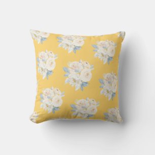 PixDezines H2 Dusty Blue Roses Cushion