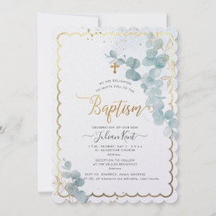 PixDezines H2 Eucalyptus Baptism  Invitation