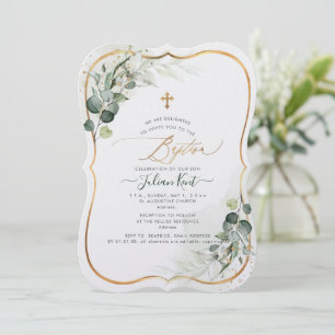 PixDezines H2 Eucalyptus Baptism Invitation