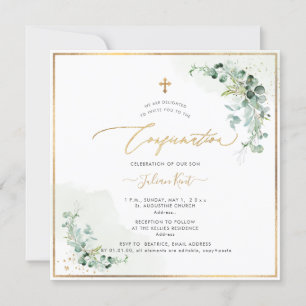 PixDezines H2 Eucalyptus Confirmation Invitation
