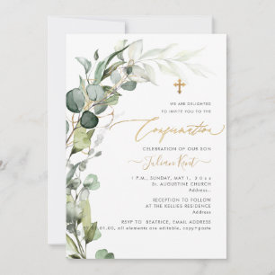 PixDezines H2 Greenery Gum Foliage Confirmation  Invitation