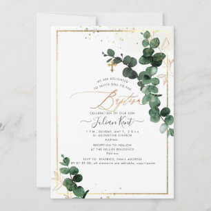 PixDezines H2 Gum Eucalyptus Baptism Invitation