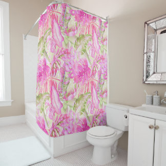 PixDezines H2 Hawaiian Jungle Greenery Shower Curtain