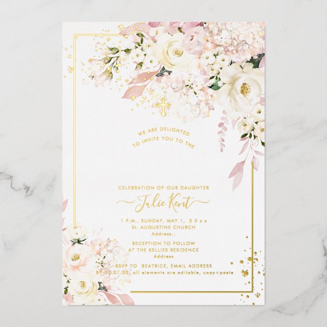 PixDezines H2 Hydrangeas Blush Roses Baptism (Front)