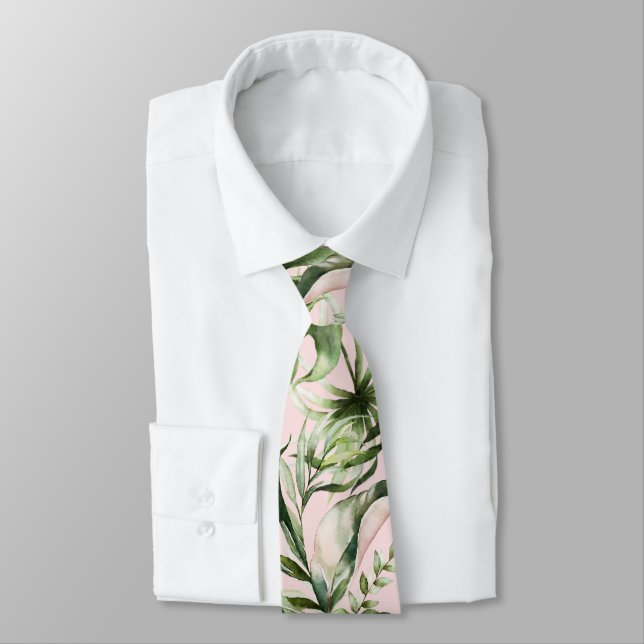 PixDezines H2 Lush Tropical Foliage DIY background Tie (Tied)