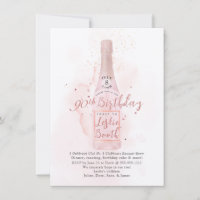 PixDezines H2 Pink Champagne 90 Birthday