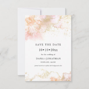 PixDezines H2 Pink Waves Faux Metallic Foam Save The Date