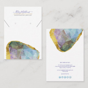 PixDezines H2 Quartz Crystal Ombre Blue Purple Bus Business Card